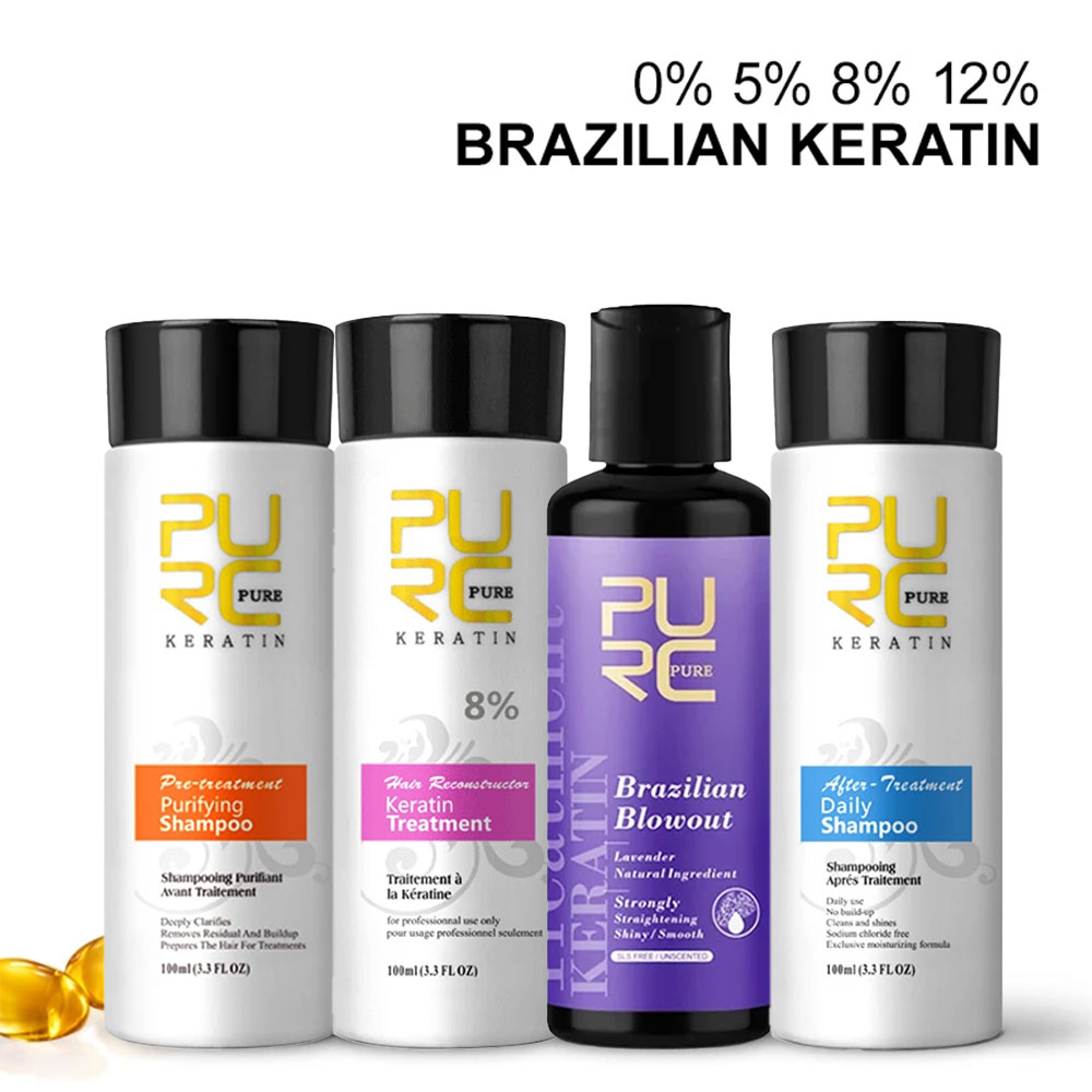 Hair Care Dupes - PURC Keratin Treatment แชมพูครีมนวดผมผลิตภัณฑ์ยืดผม Smoothing Repairing