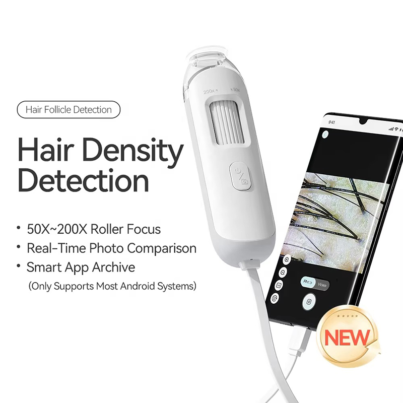 Hair Porosity Test - ใหม่ผิวผมเครื่องตรวจจับหนังศีรษะ Dermatoscope เครื่องทดสอบดิจิตอล HD 50X/200X เครื่องวิเคราะห์ผิวสําหรับหนังศีรษะ