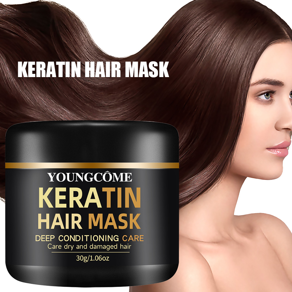 Hair Care Dupes - สูตรธรรมชาติ Keratin Hair Mask ซ่อมแซมความเสียหายแห้งแยกผม Nourishing