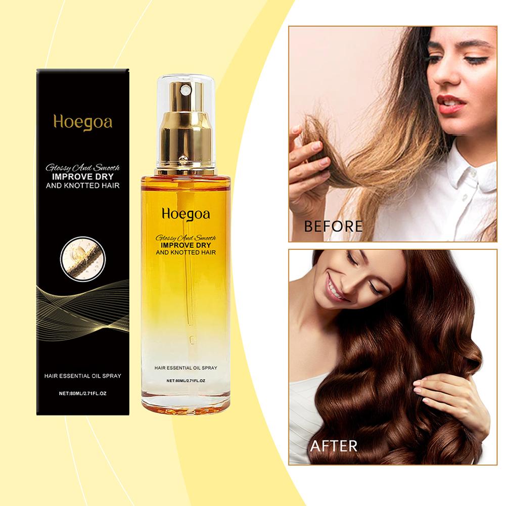 Split End Repair Serum - เซรั่มซ่อมแซมเส้นผมพร้อมสารป้องกันความร้อน น้ำมันควบคุมผมชี้ฟูเพื่อความเงางาม ป้องกันผมแตกปลาย บำรุงผมแห้ง Q3J1