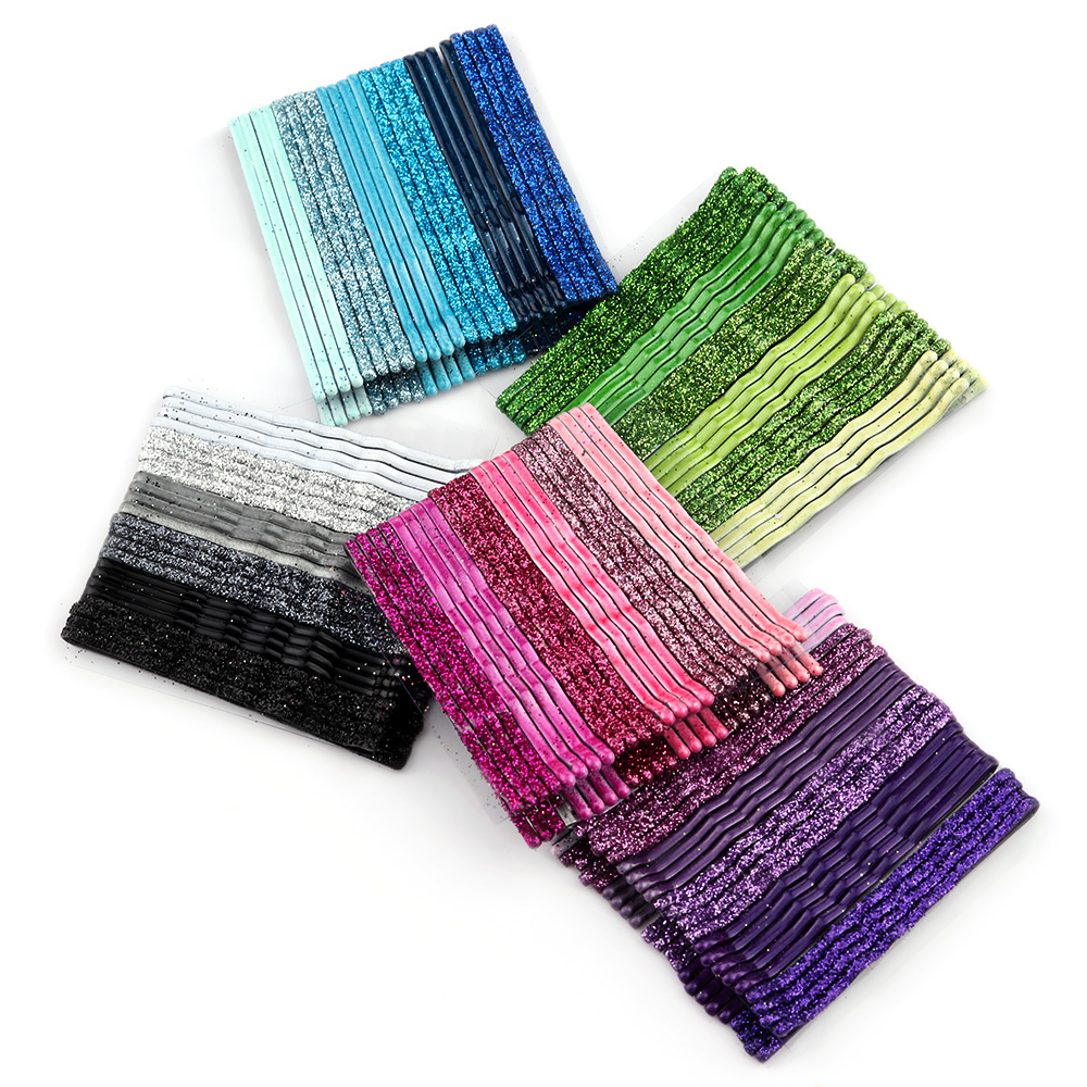 Bobby Pin Bulk - กิ๊ปติดผมสำหรับผู้หญิง24ชิ้น/เซ็ตเครื่องประดับผมตกแต่งสำหรับผู้หญิงคลิปผมเป็นลอนสีลูกกวาดกิ๊ปติกวิบวับ