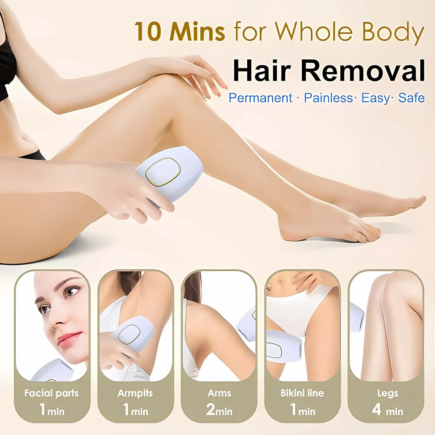 อุปกรณ์กำจัดขนด้วยเลเซอร์แบบพก - From Home Hair Care บทวิจารณ์และราคา