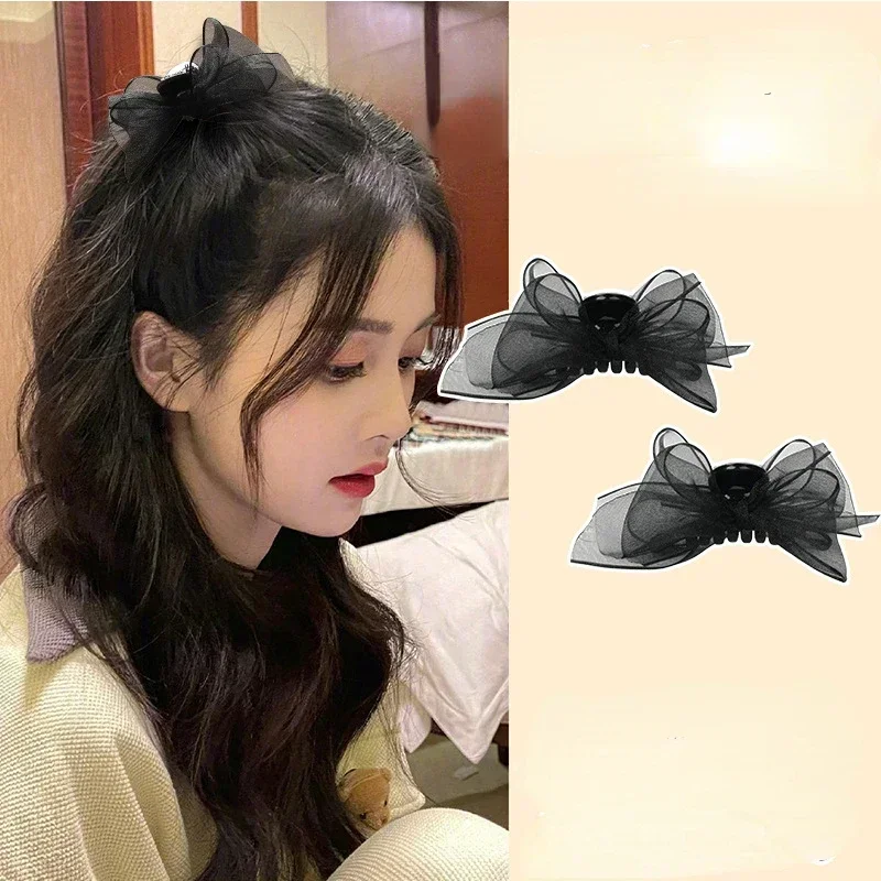 2pcs Black Matte Bowknot ตาข่า - Bobby Pin Bulk บทวิจารณ์และราคา