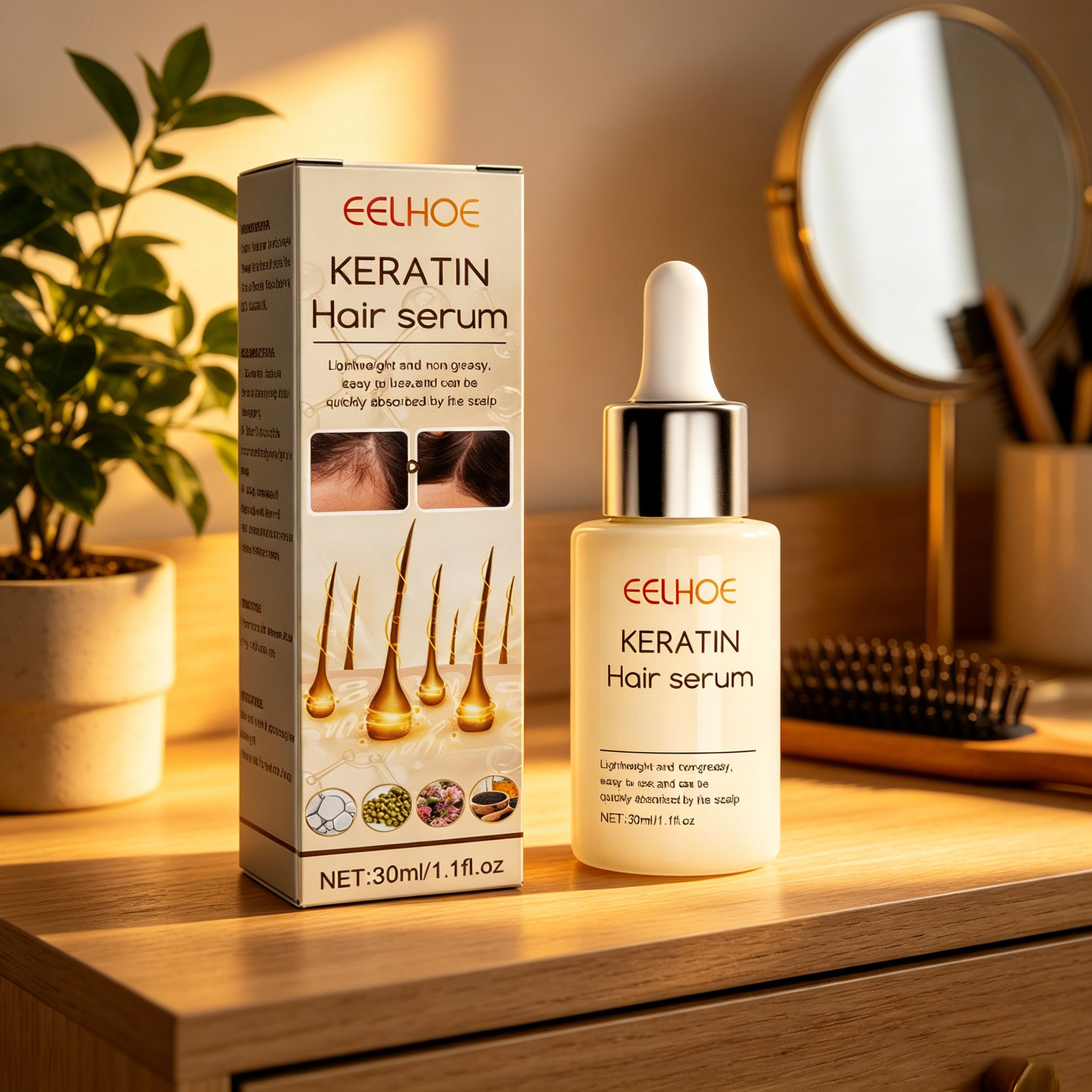 น้ำมันบำรุงผมเข้มข้น บำรุงรากผ - Split End Repair Serum บทวิจารณ์และราคา